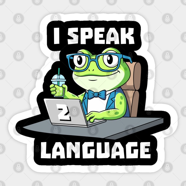 I Speak Two Language Sticker by enrynz